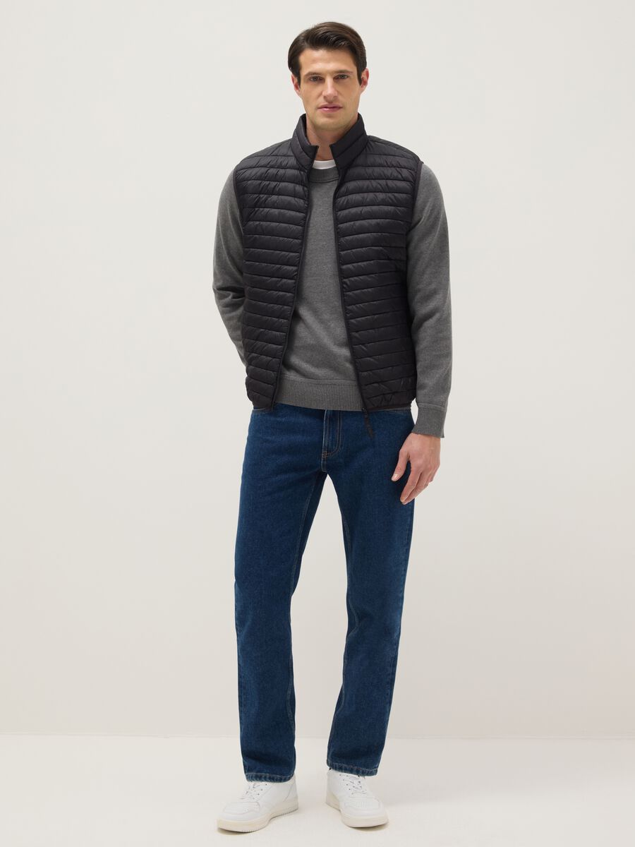 Black ultralight gilet regular fit without hood_1