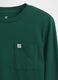Long-sleeve green cotton T-shirt_1