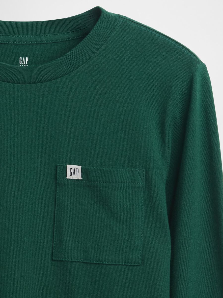 Long-sleeve green cotton T-shirt_1