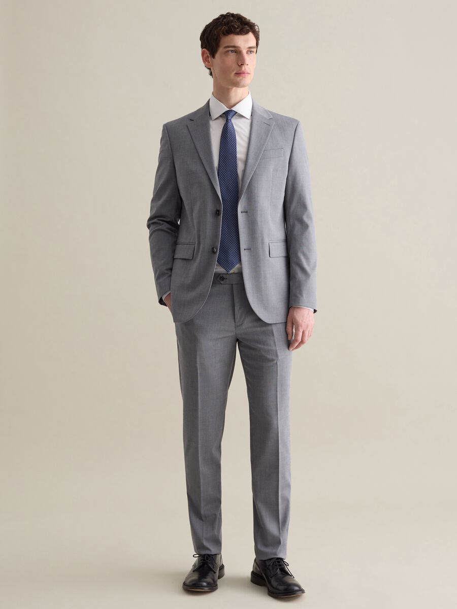 Slim-fit tailored trousers in Prince of Wales_0