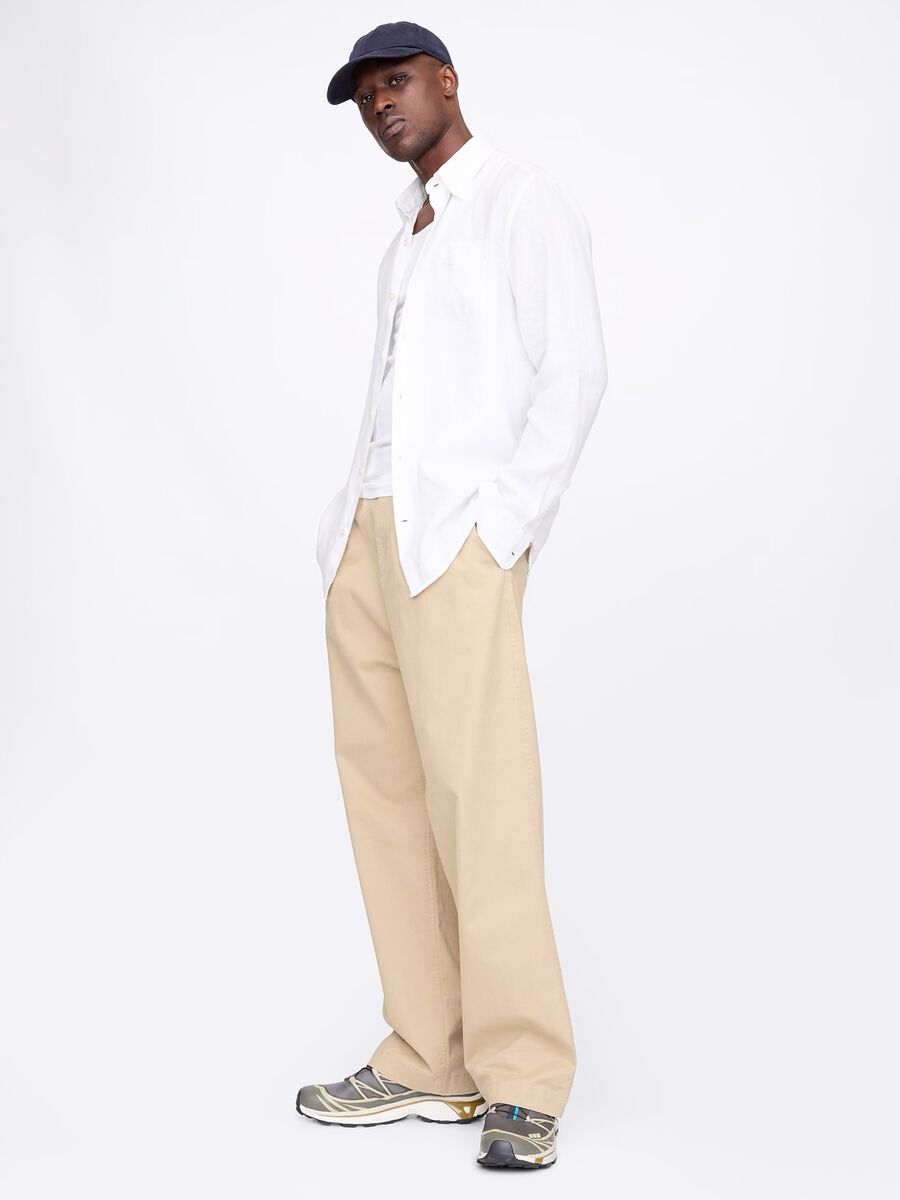 White shirt with long sleeves in linen_1