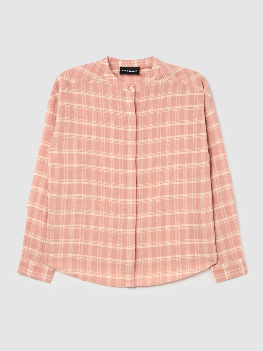 Shirt in crêpe with check pattern_4
