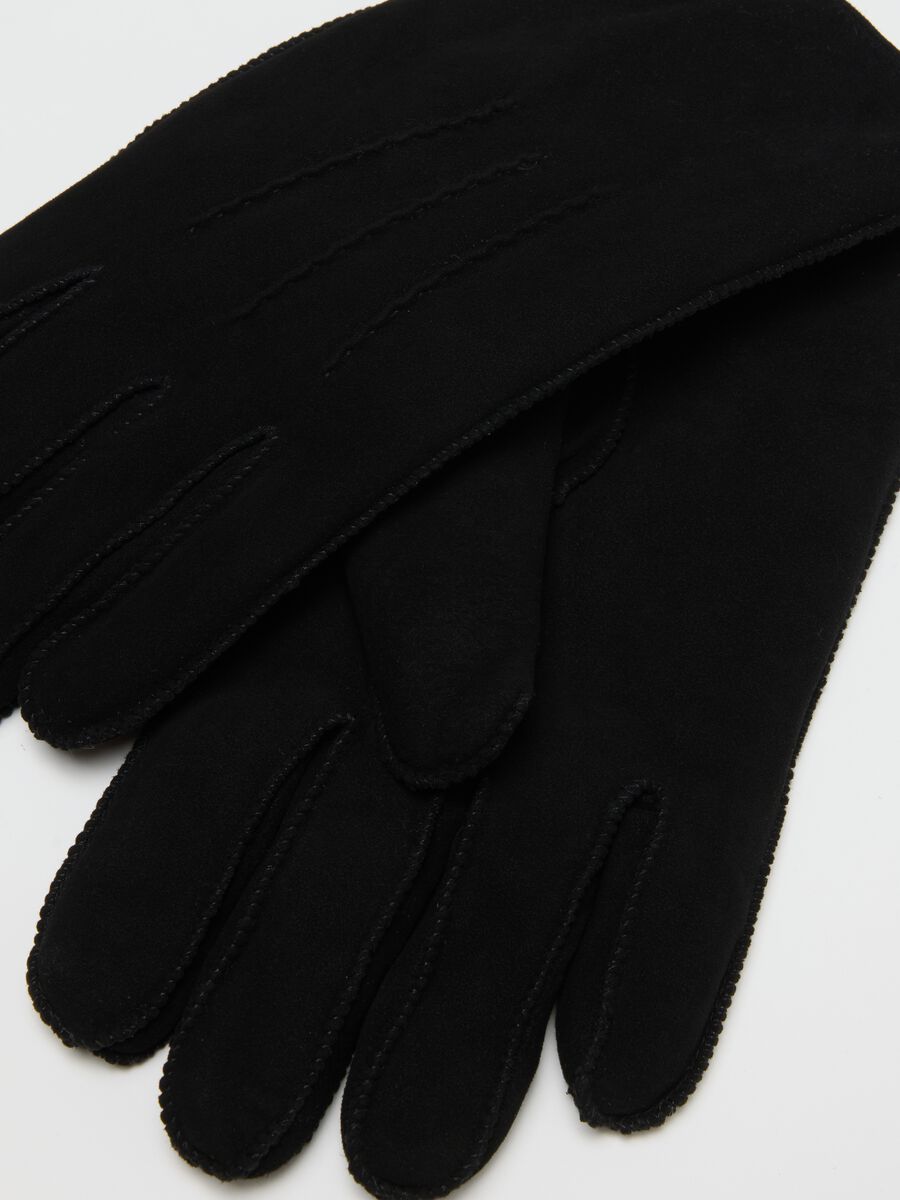 Black Genuine Leather Gloves_1
