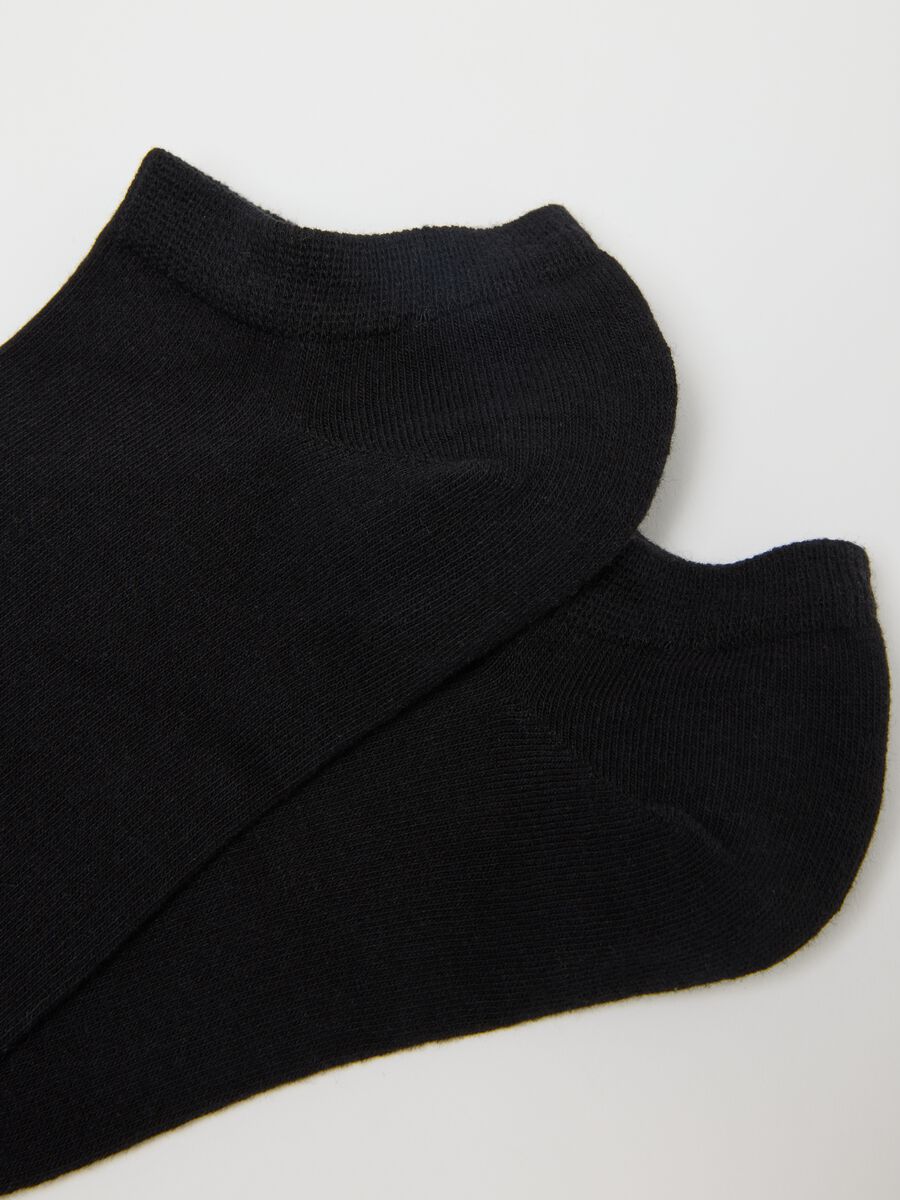 Multipack of black short cotton blend socks with regular fit_2