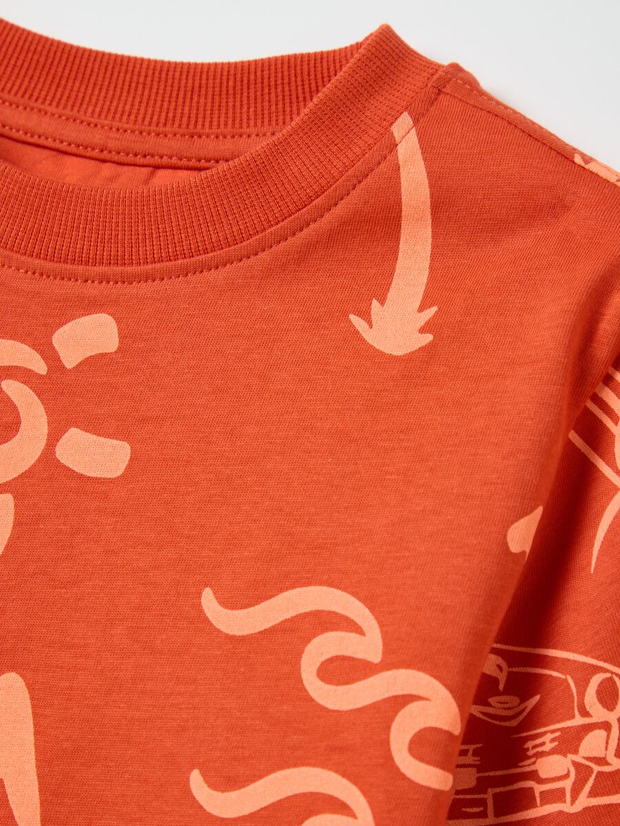 Orange T-shirt with Tropical Print OVS Kids_3