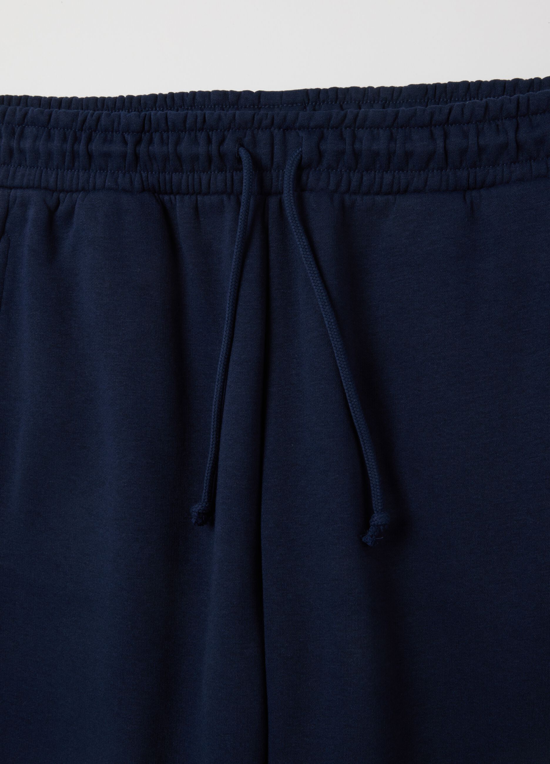 Pantaloni in misto cotone blu regular fit