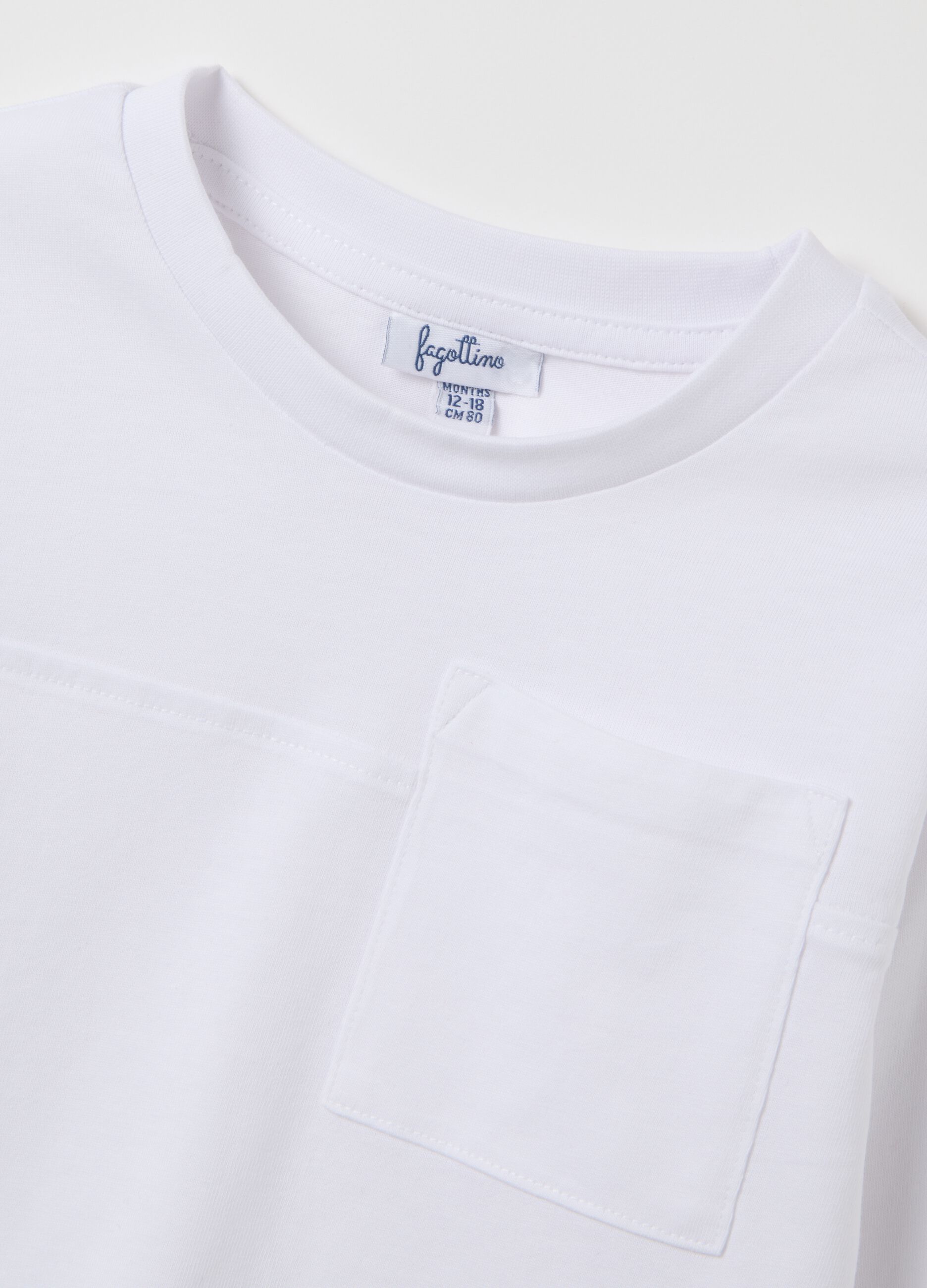 Children's pure cotton white regular fit shirt