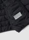 Black Ultralight padded hooded jacket with zip for boys_7
