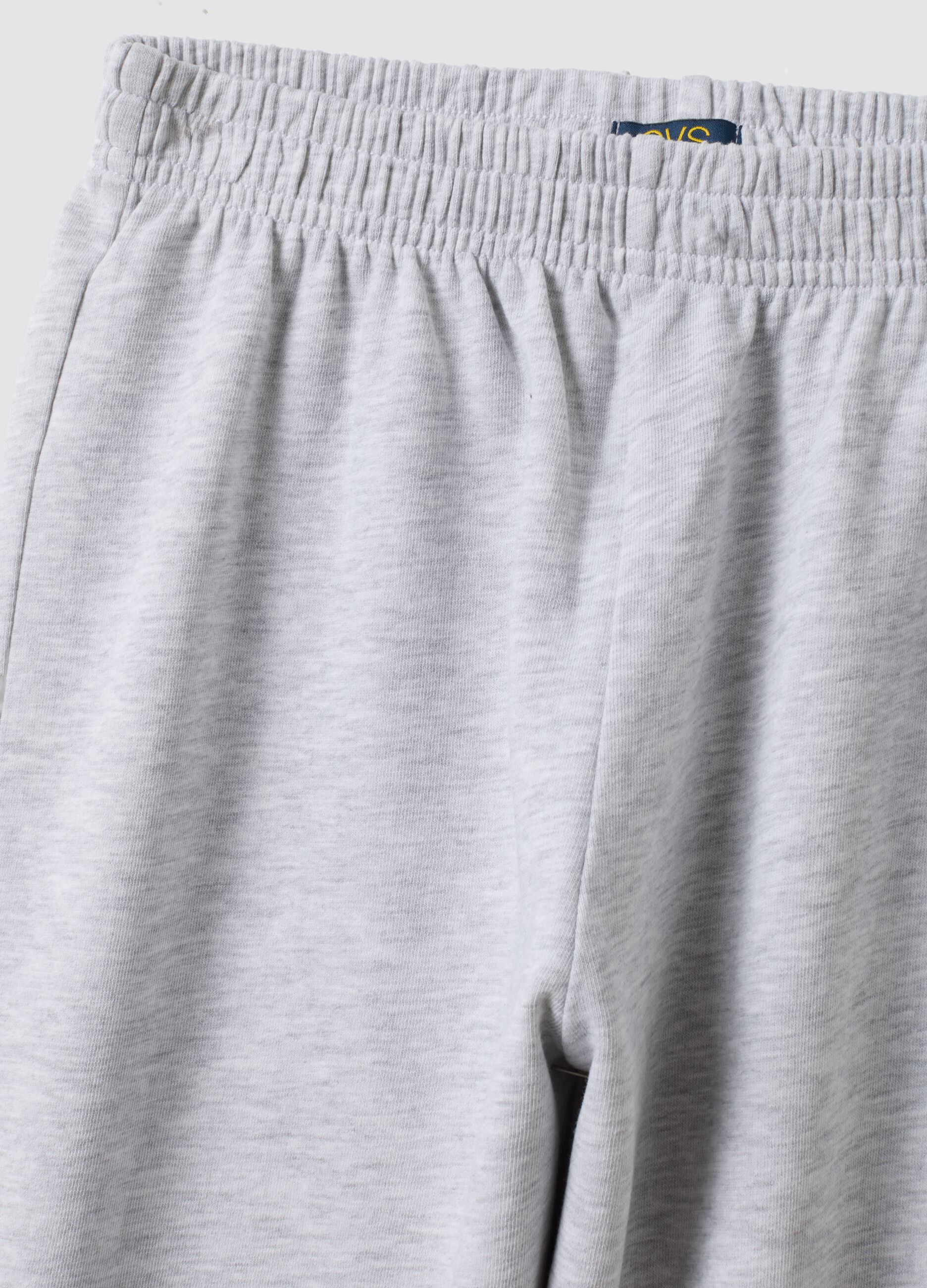 Grey jogger trousers in organic cotton and viscose blend for girls