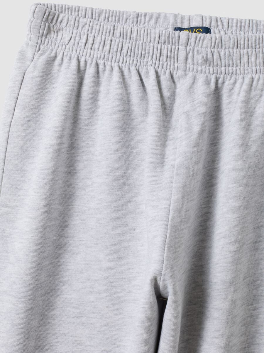 Pantaloni jogger grigi in misto cotone organico e viscosa per ragazza_5