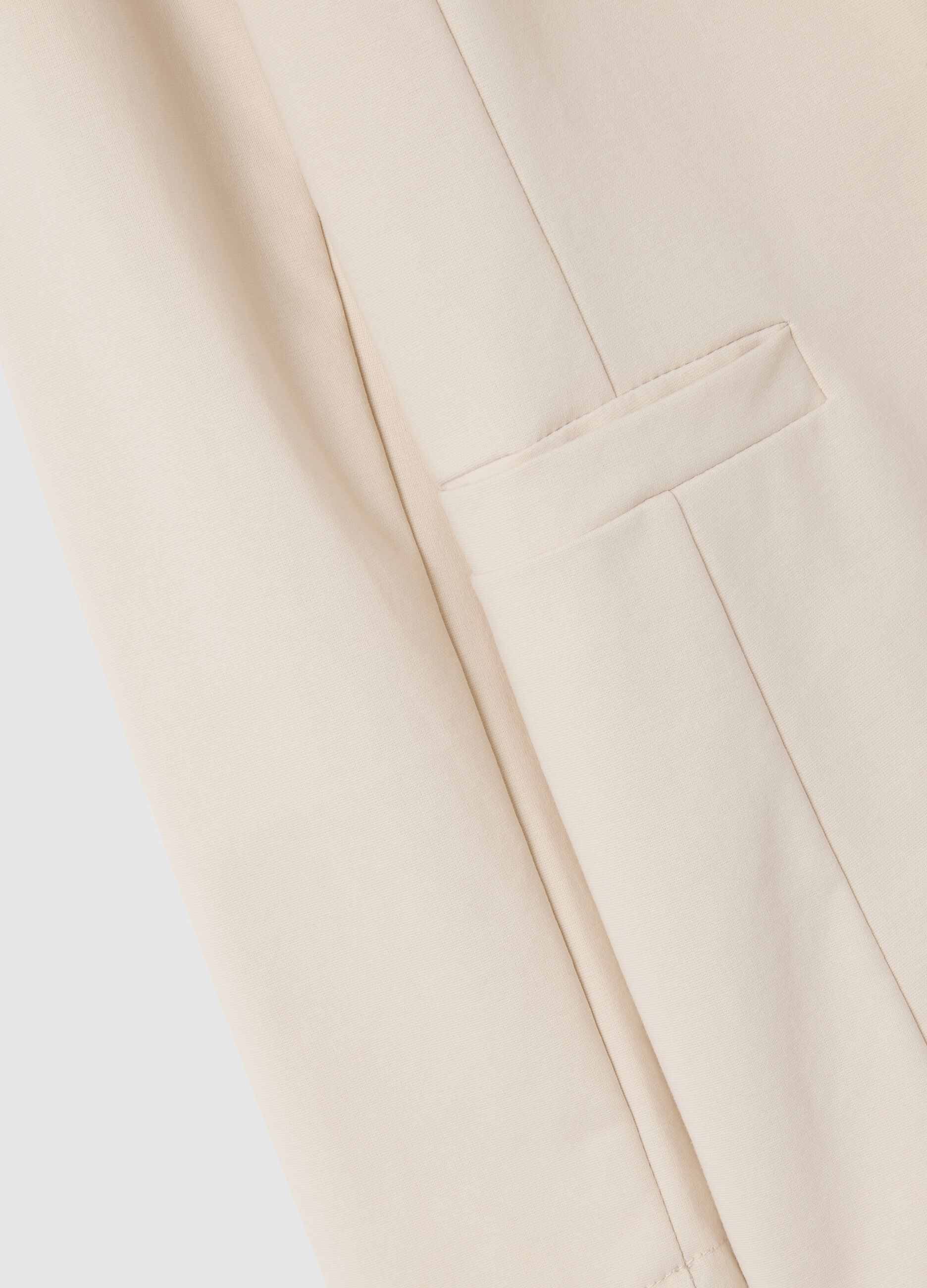 Beige single-breasted blazer