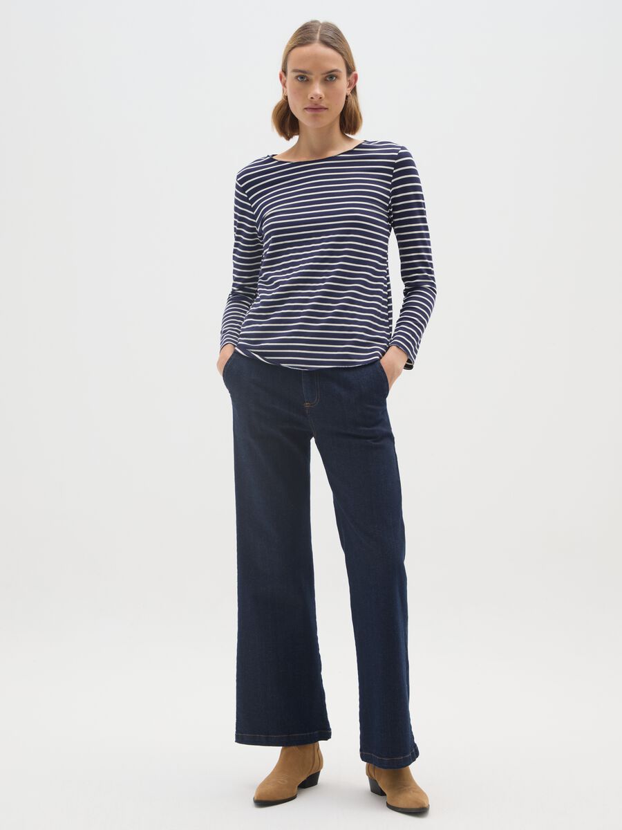 Multicoloured striped pure cotton jumper_1