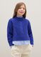 Knitted Blue High Neck Jumper_0