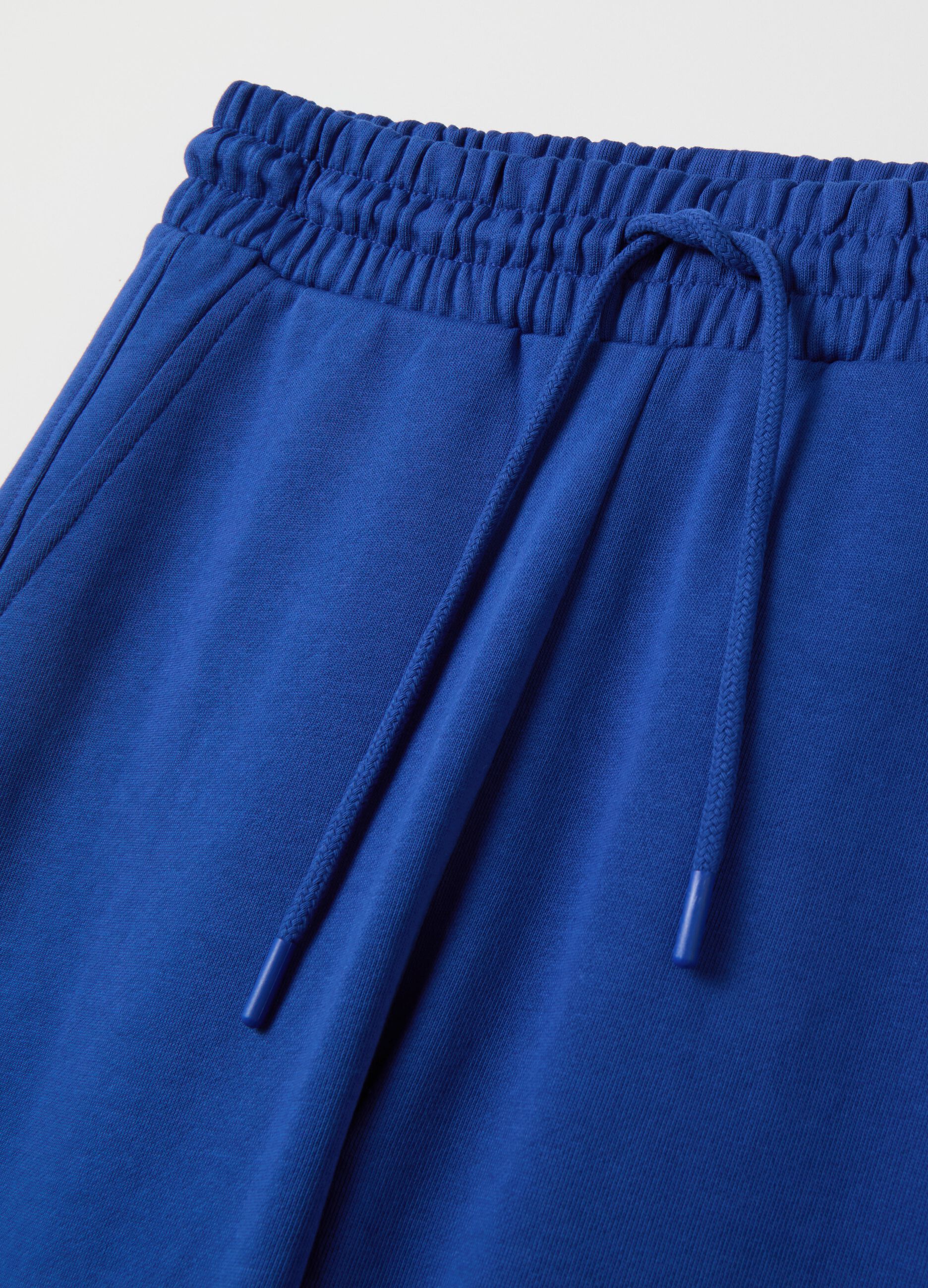 Fleece joggers with drawstring