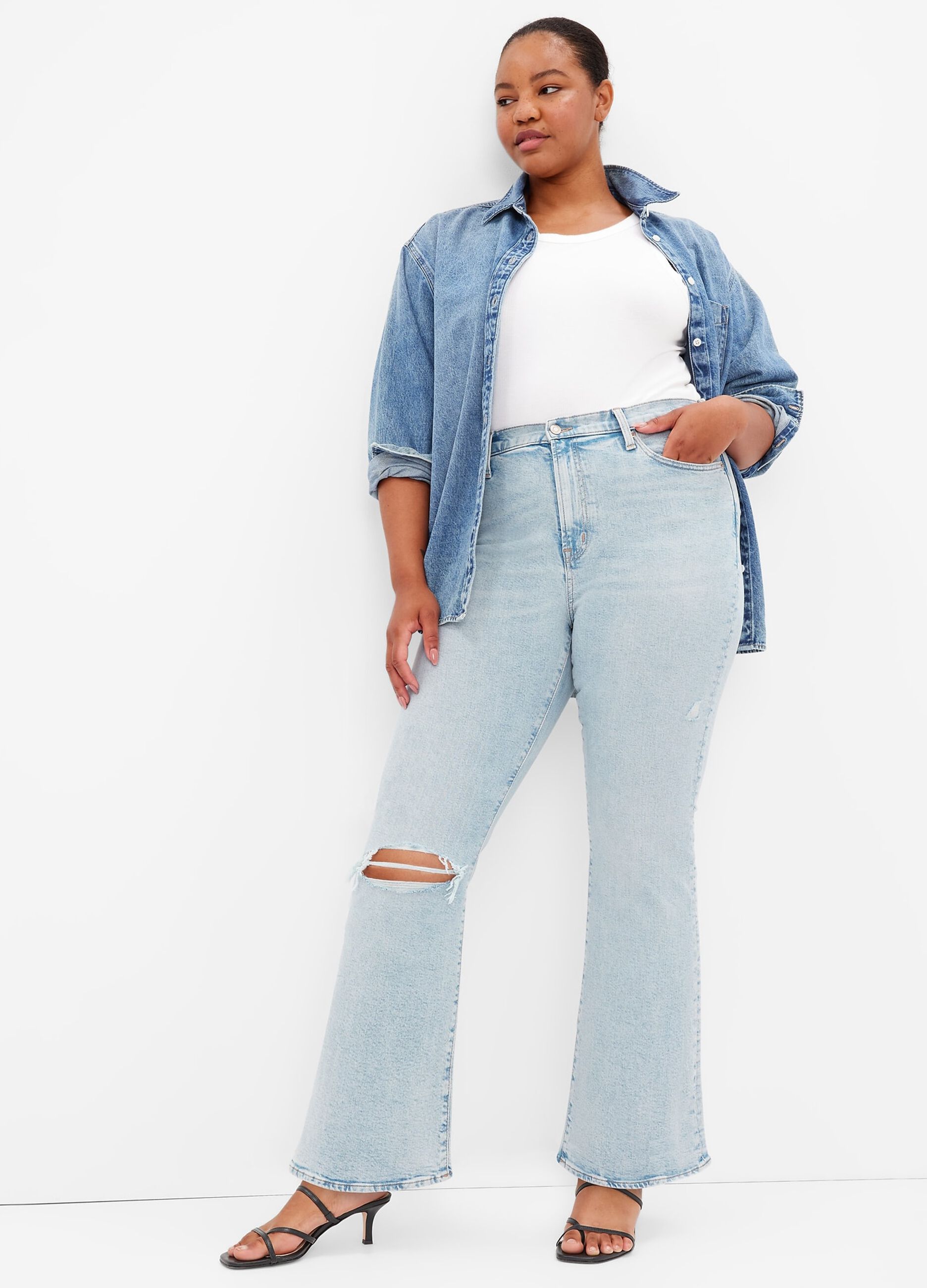 Ovs Jeans flare fit con abrasioni
