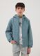 Giacca azzurra con cappuccio da ragazzo regular fit_0