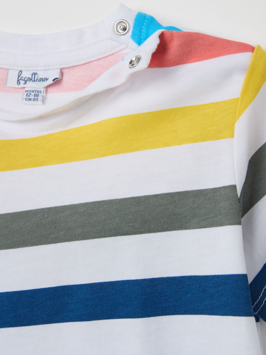 Cotton T-shirt with striped pattern_2