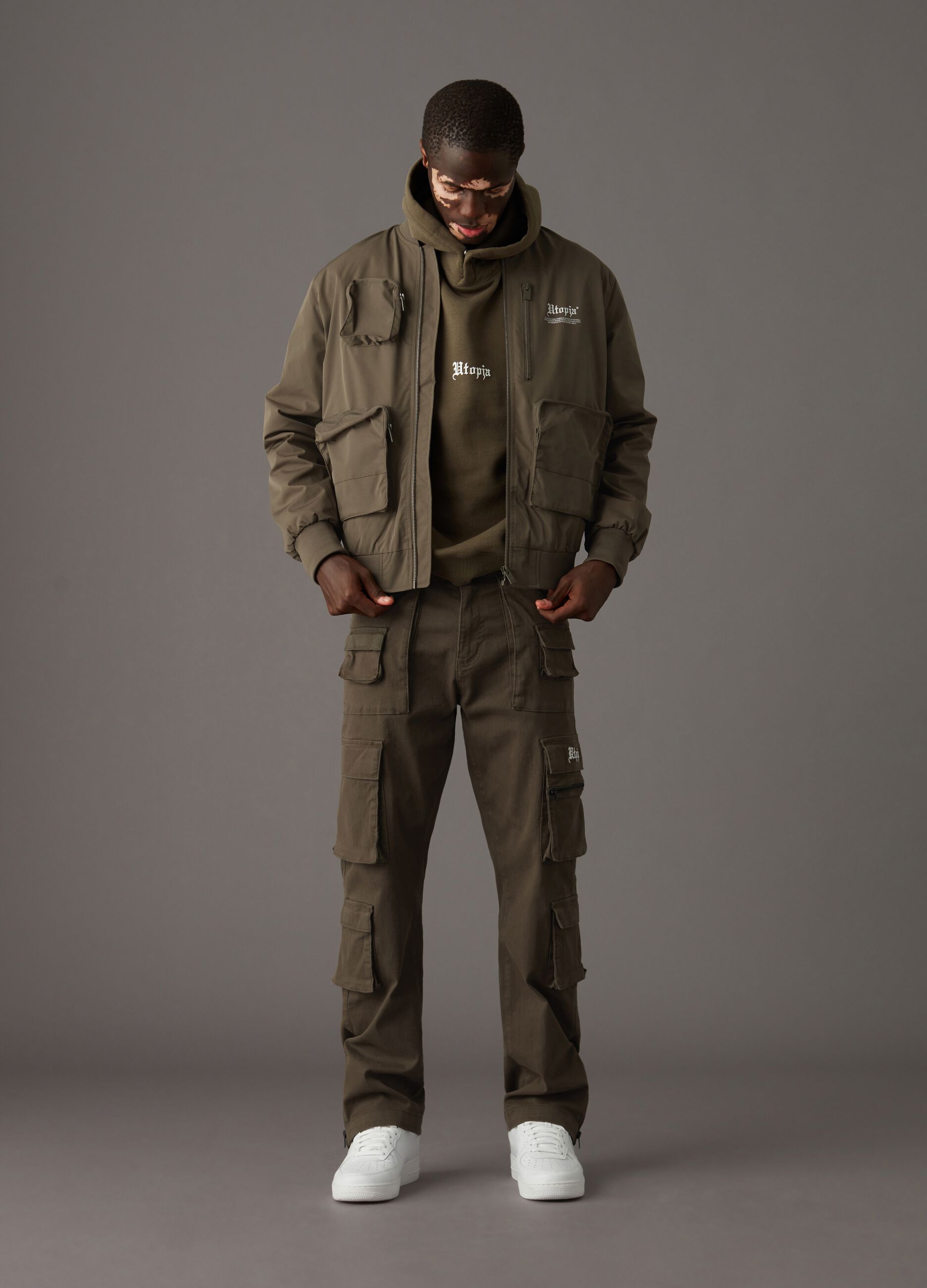 Bomber Cargo Jacket Military Green_6