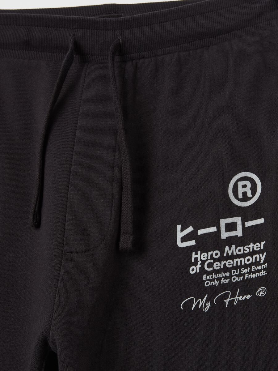 Fleece joggers with print_5