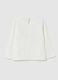 Girls' pure cotton white regular fit top_1