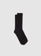 Black midi cotton blend socks_0