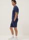 Blue stretch cotton T-shirt with chest pocket_3