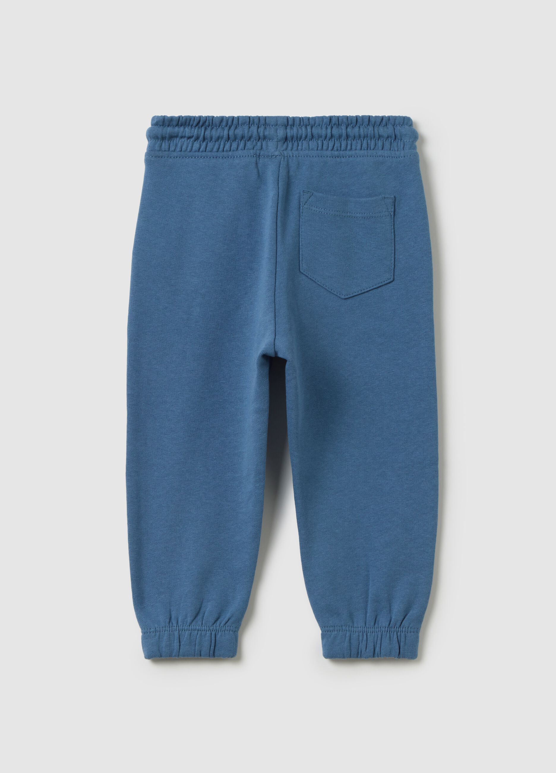 Children's turquoise cotton jogger trousers