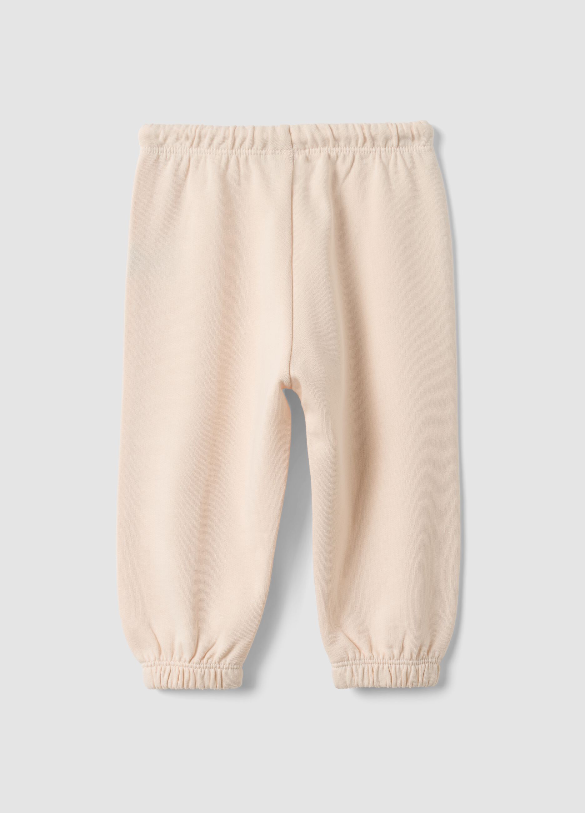 Pink and blue pure cotton heart-print trousers, comfort fit for baby girl