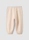 Pink and blue pure cotton heart-print trousers, comfort fit for baby girl_1