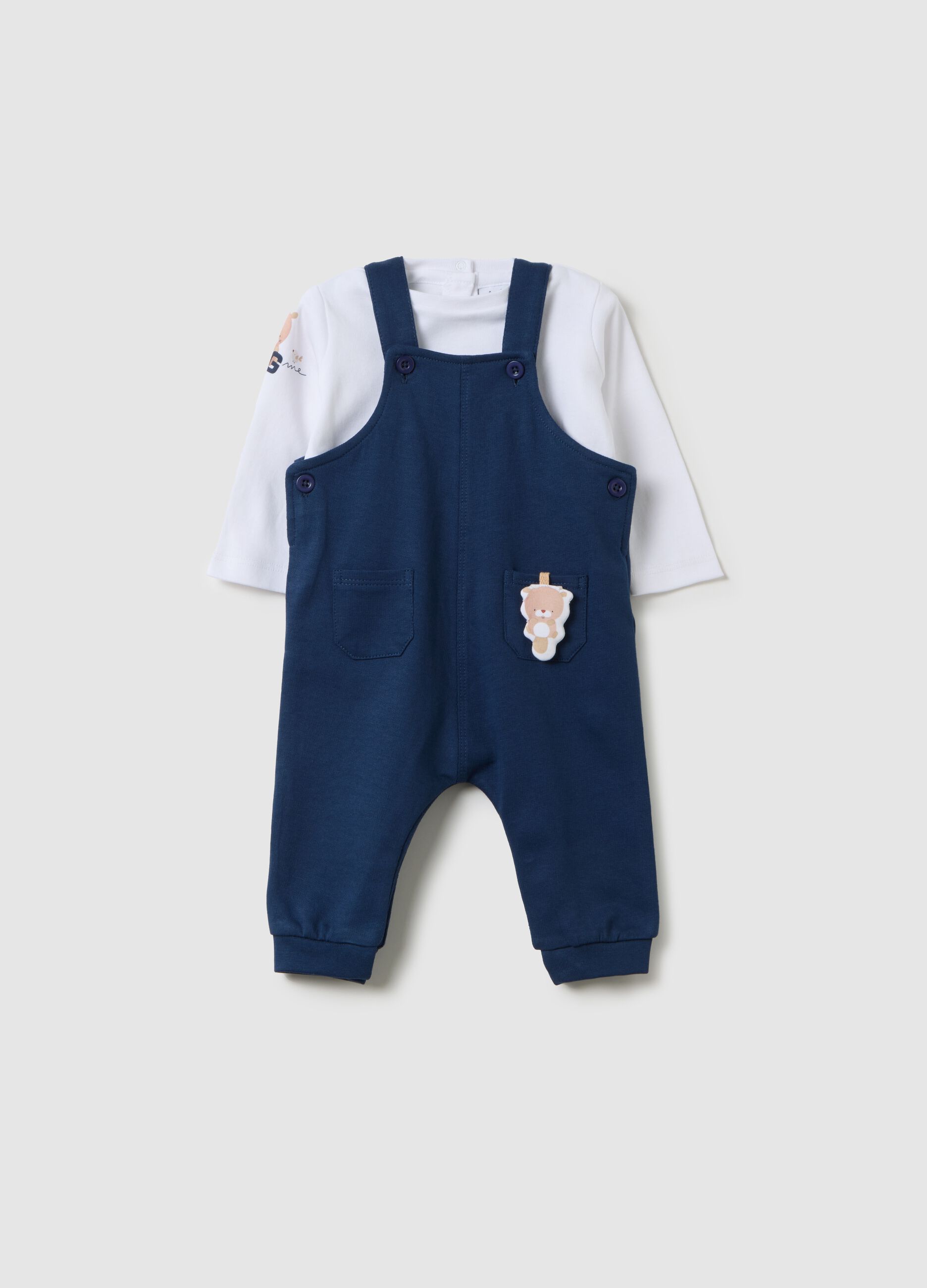 Baby Romper in Pure Blue Cotton