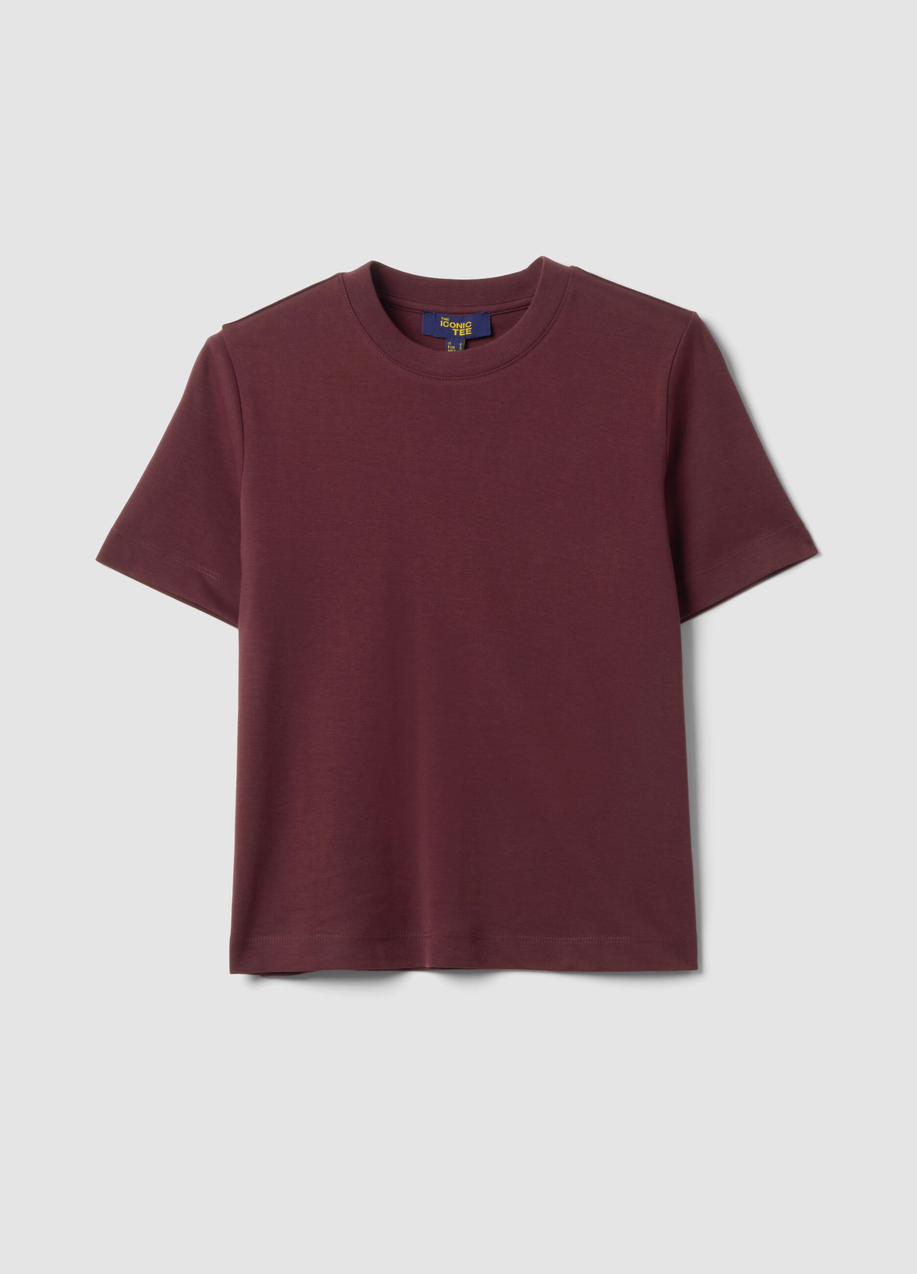 Purple pure cotton relaxed-fit T-shirt