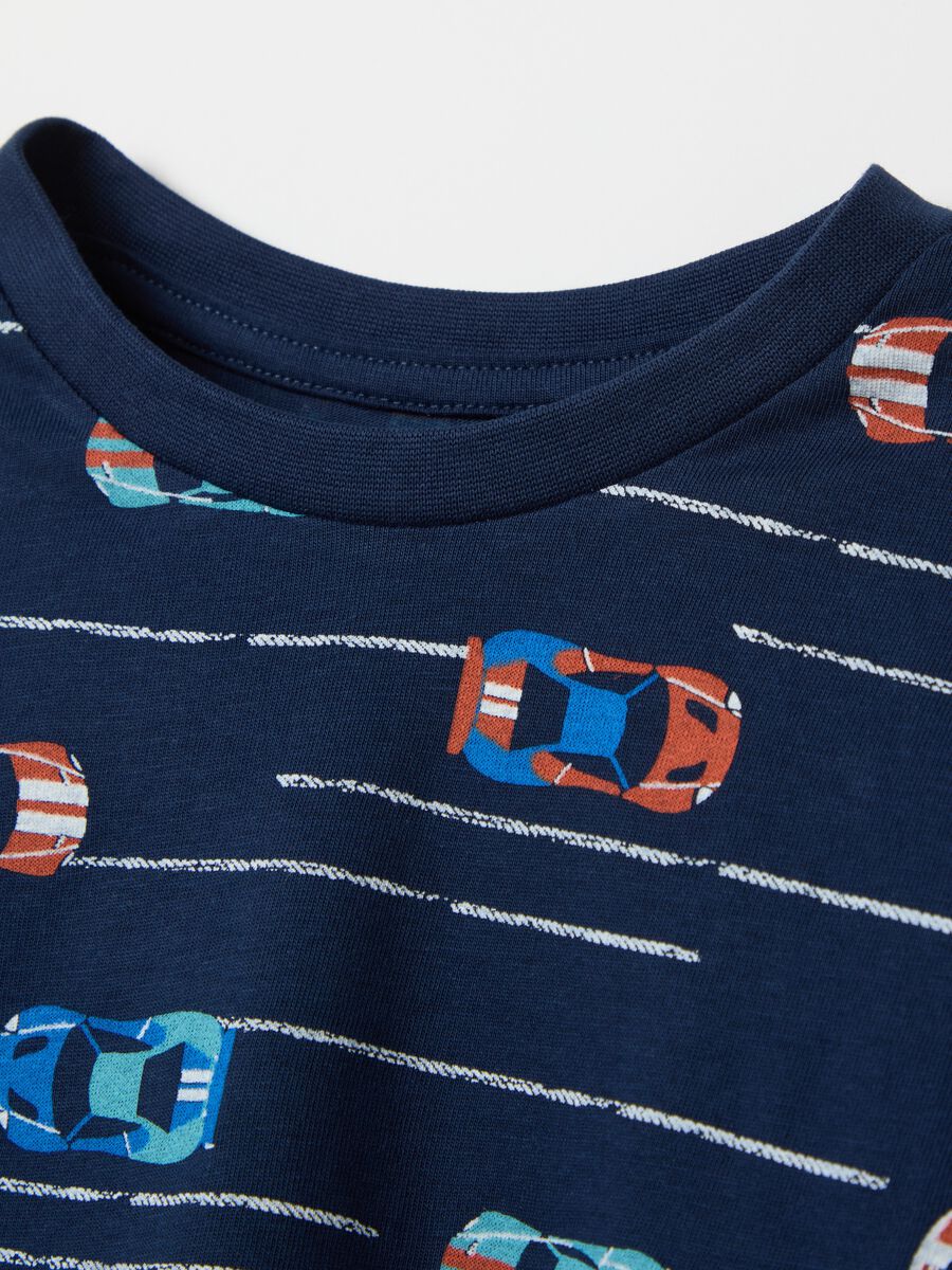 Cotton pyjamas with racing car print_3