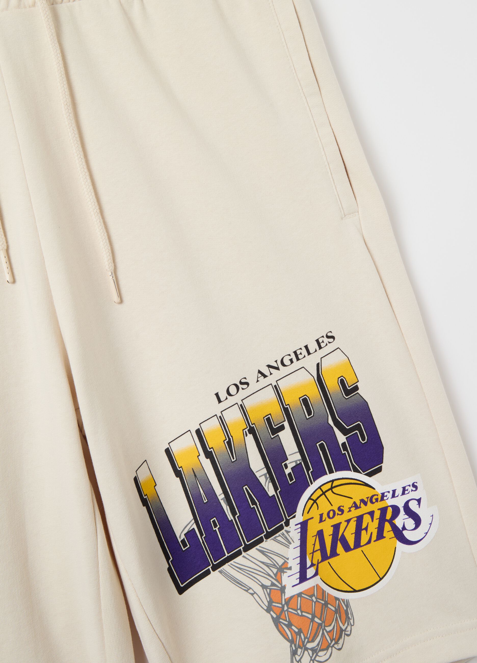 Bermuda jogger in felpa NBA Los Angeles Lakers