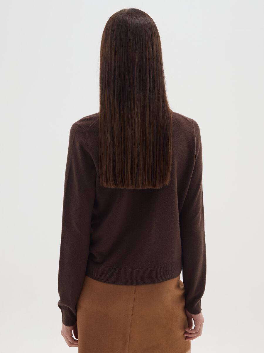 Cardigan marrone regular fit_2