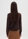 Brown cardigan in mixed fabric_2