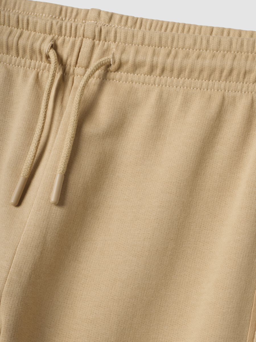 Pantaloni jogger beige in puro cotone_2