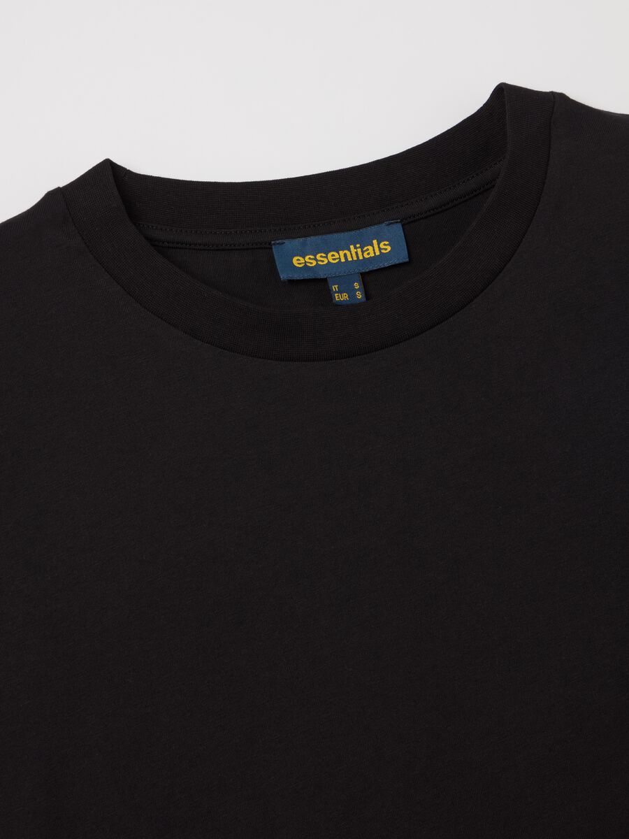 Essential black cotton T-shirt dress_5