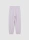 Girls' Regular Fit Purple Cotton Trousers_1