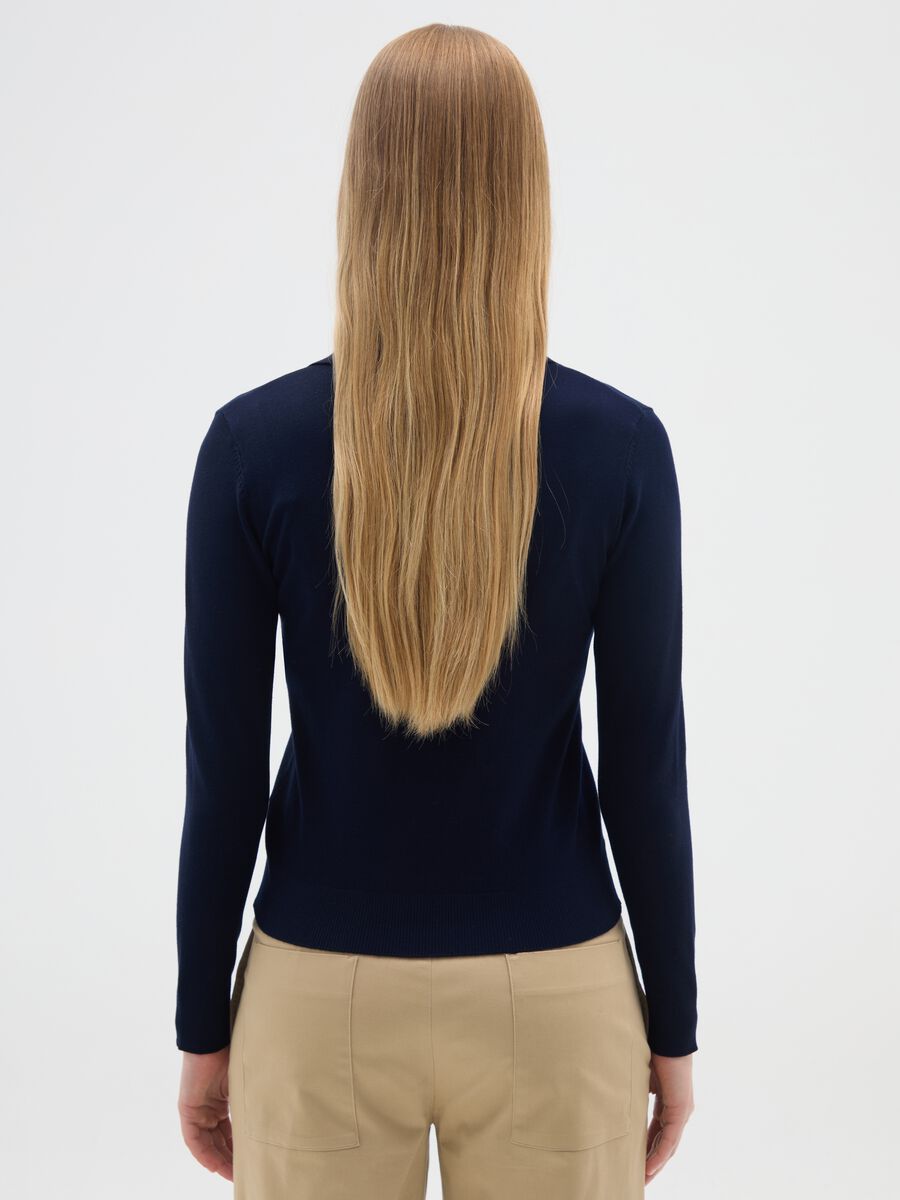 Blue Polo Neck Sweater_2