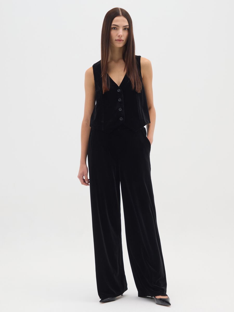 Black Slim Fit Waistcoat_1