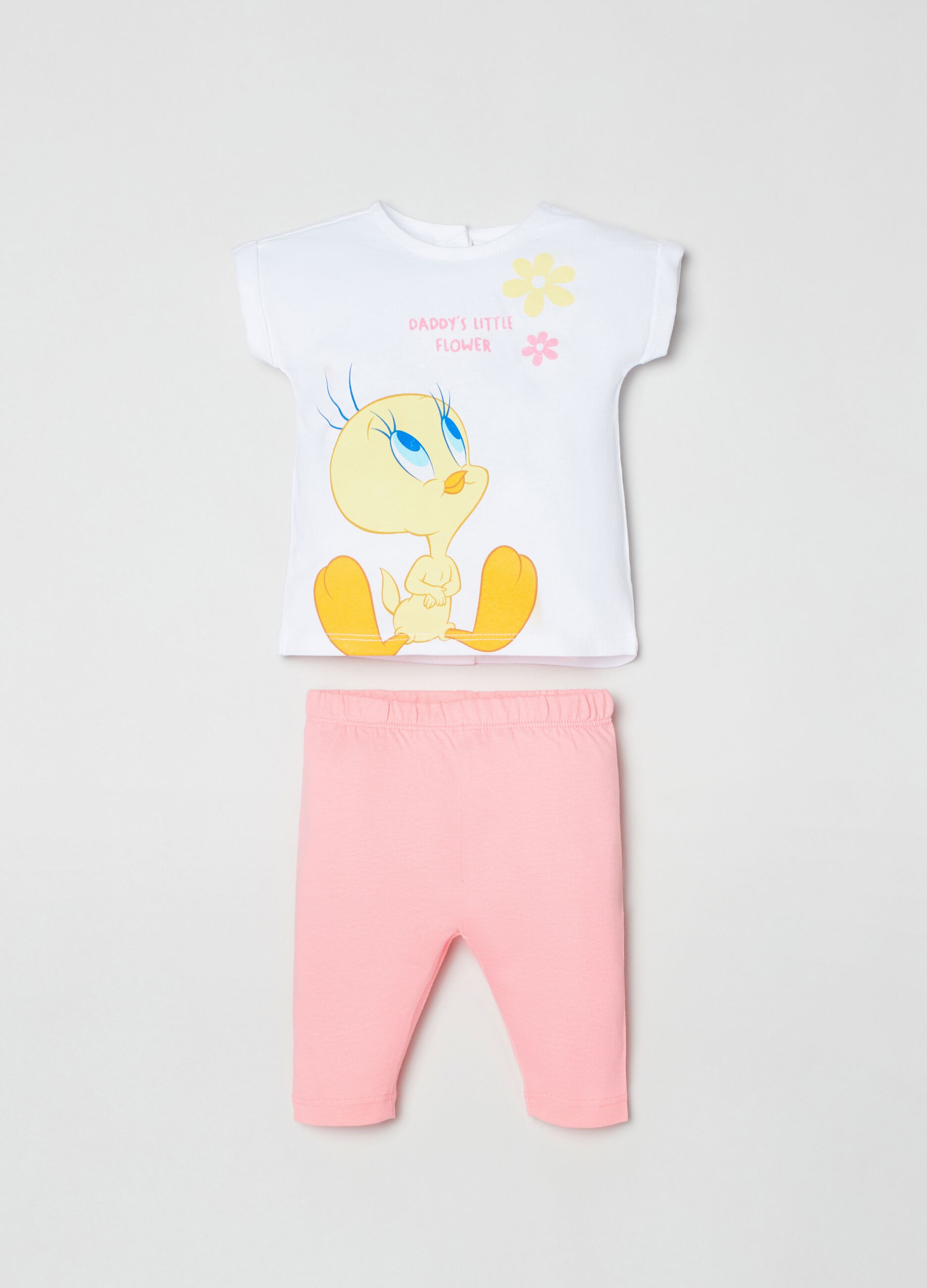 Cotton jogging set with Tweetie Pie print