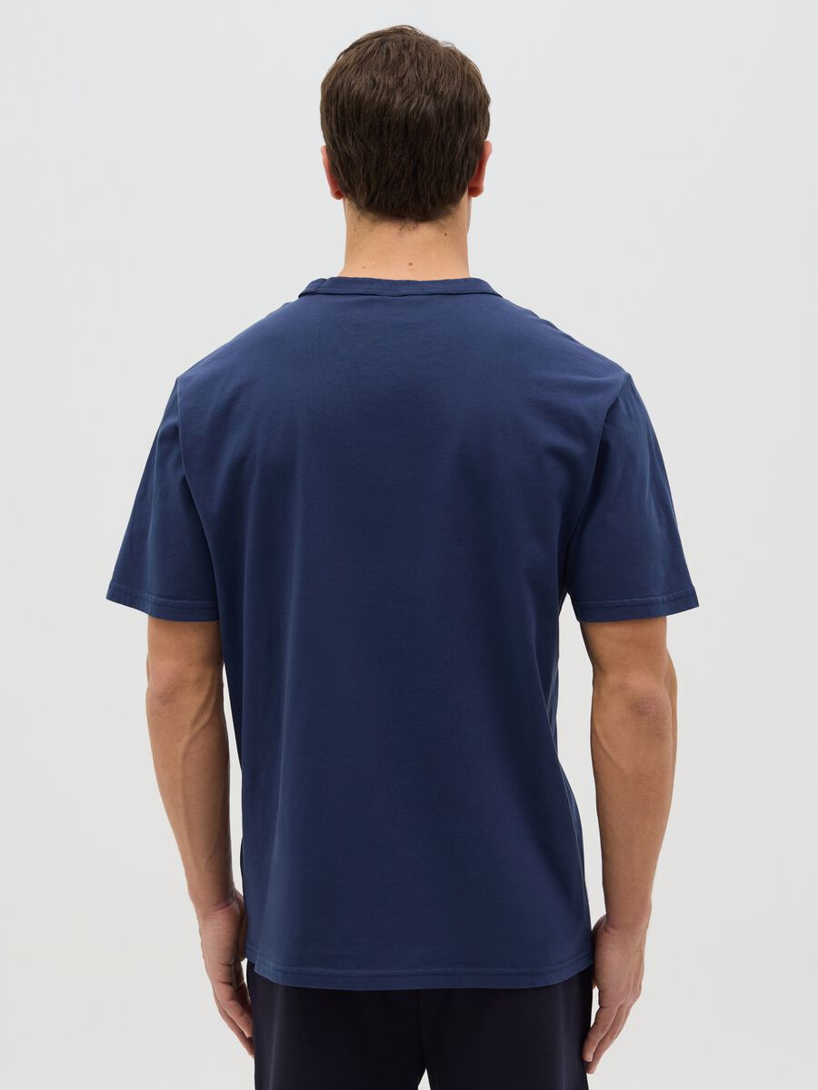 Blue Cotton Short-Sleeve T-shirt_2