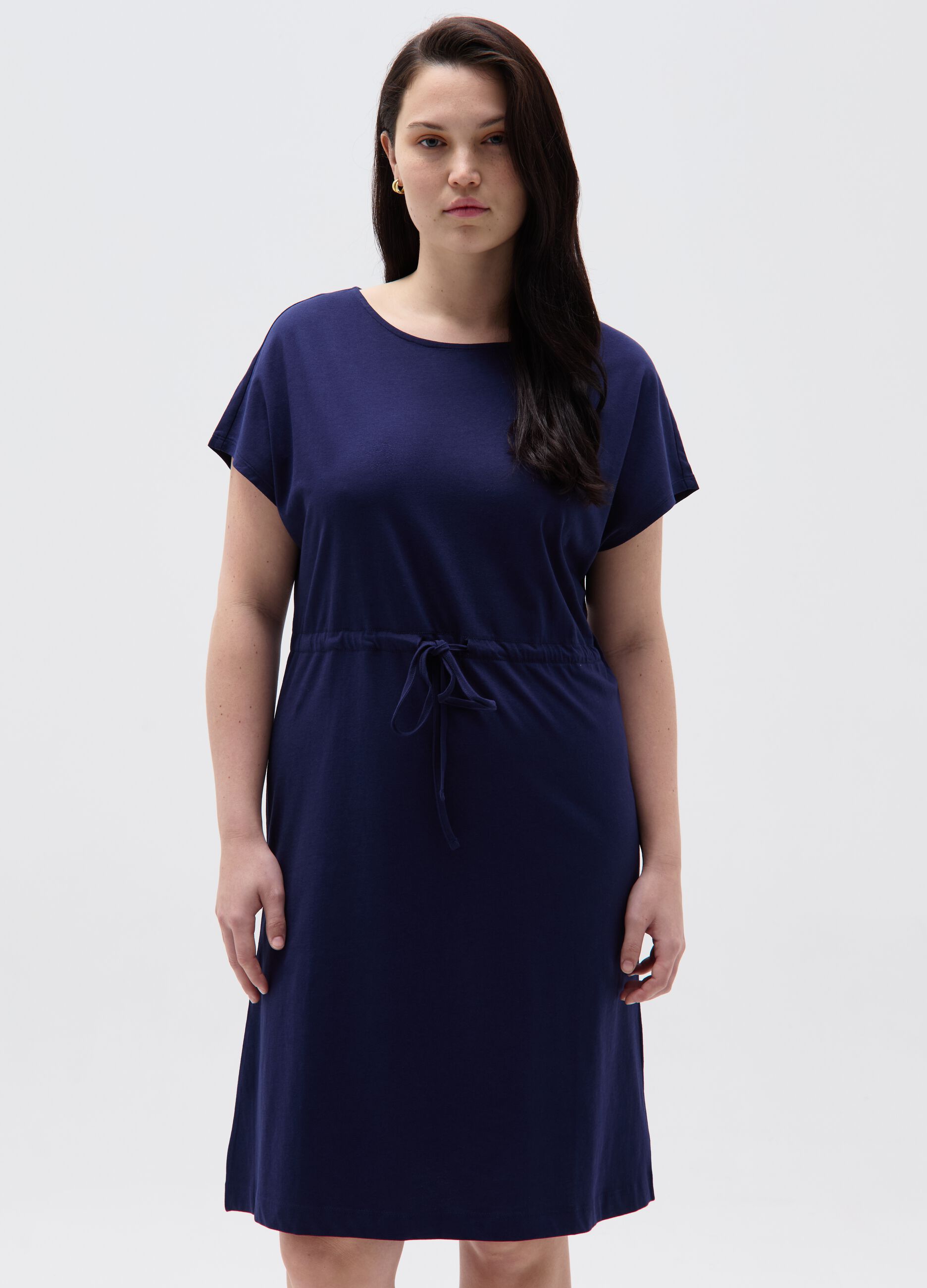 Ovs Vestito Essential corto con coulisse Curvy