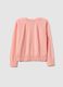 Girl's pink pure cotton regular fit cardigan with cable patterns_4