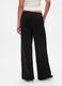 Black Wide Cotton Blend Trousers_2