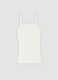White crew-neck vest top in pure organic cotton_0