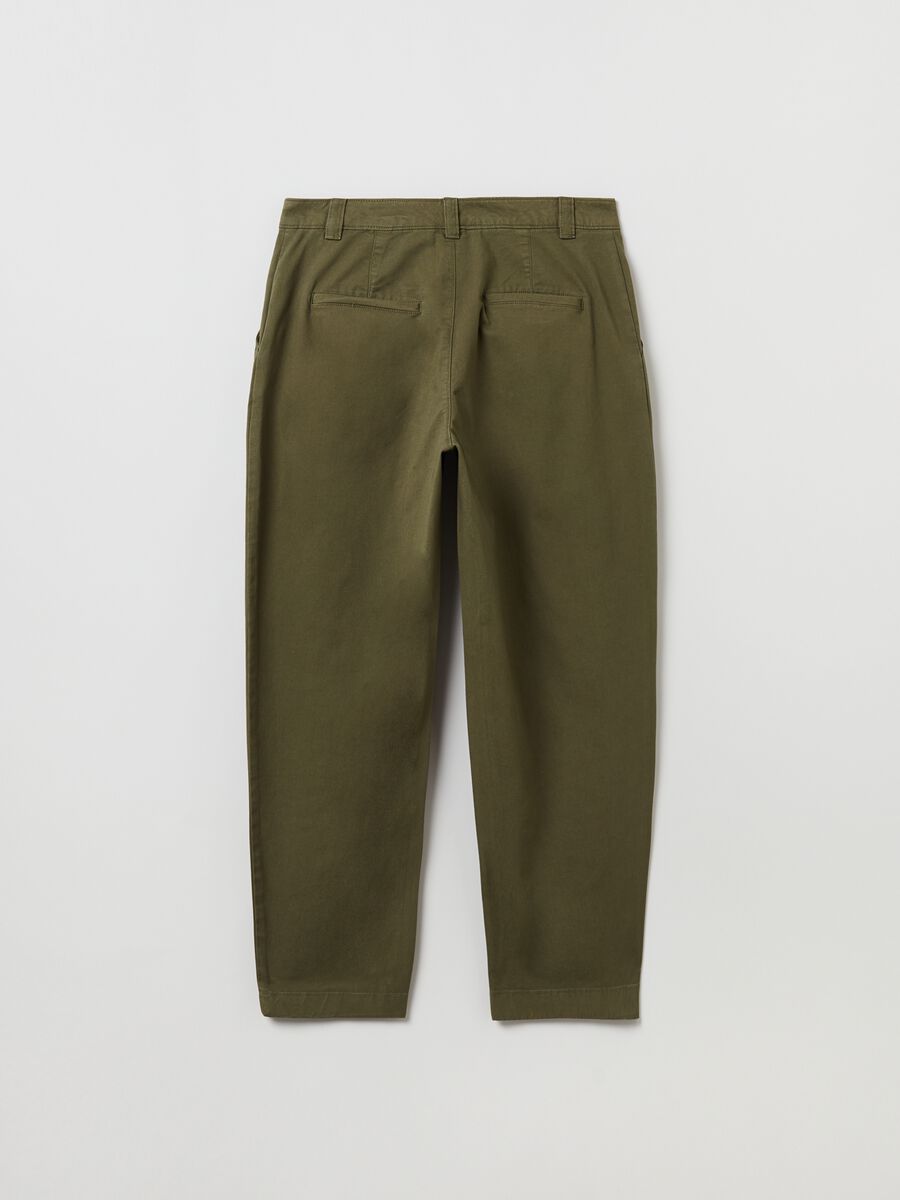 Solid colour straight-fit trousers_2