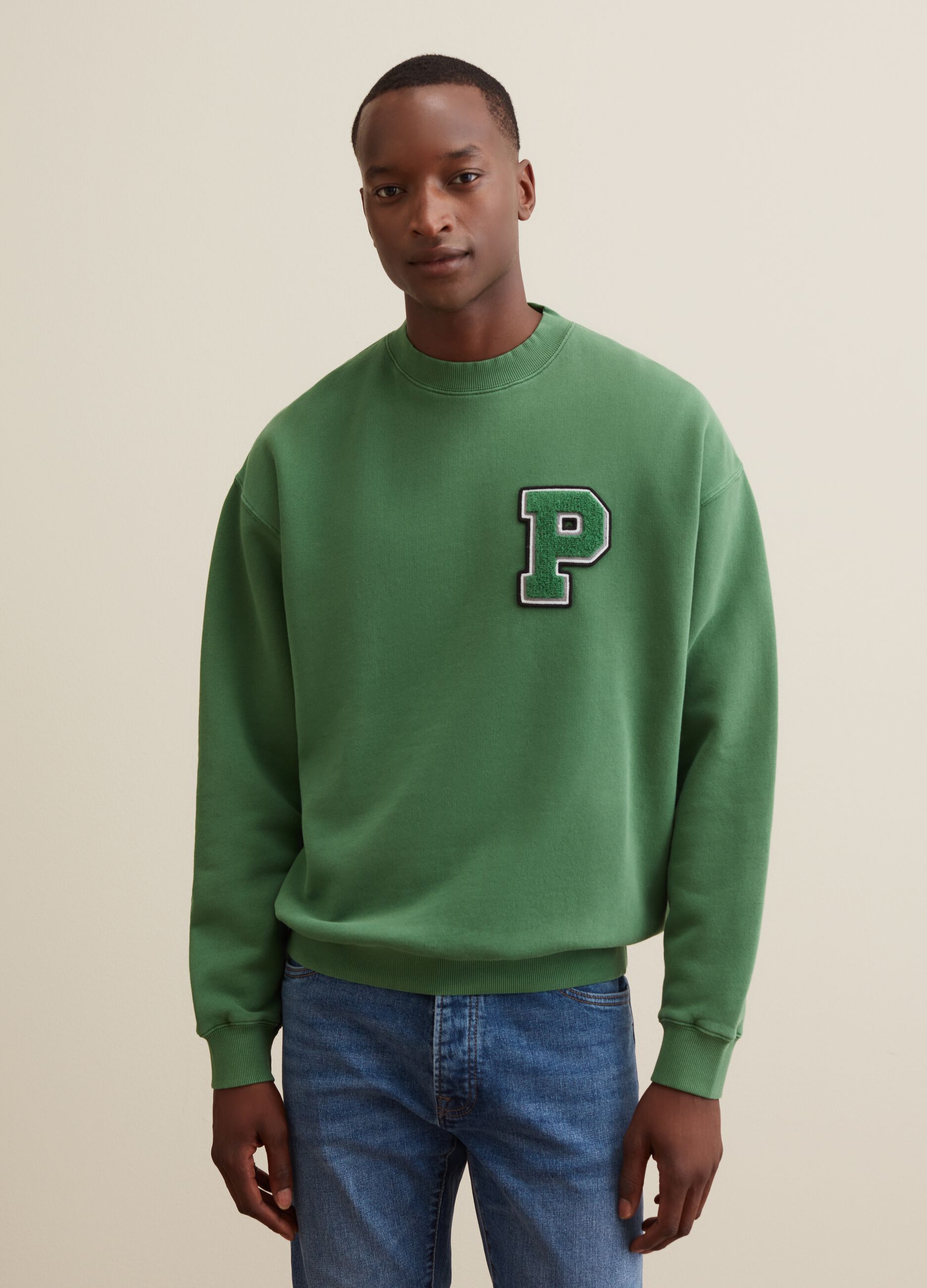 Felpa uomo verde on sale