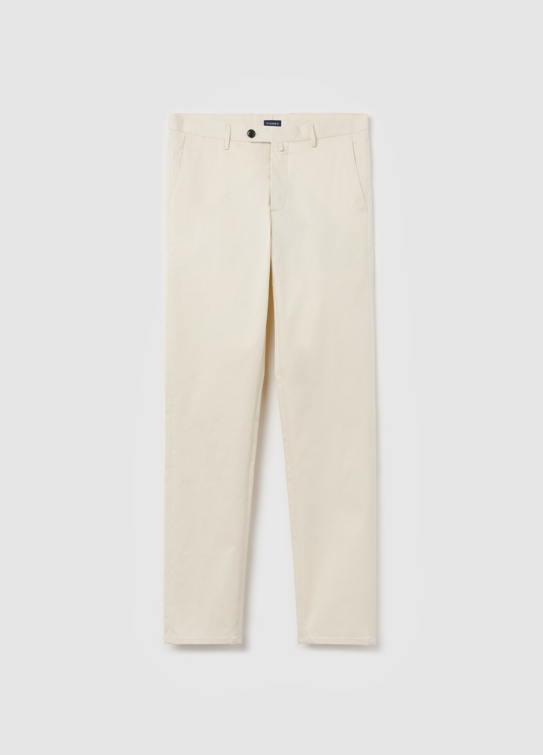 Stretch cotton chino trousers