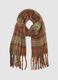 Multicoloured Checked Scarf with Fringes_1